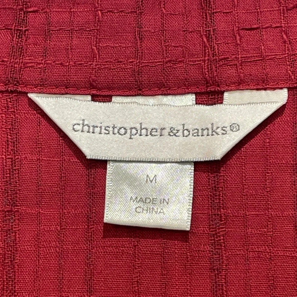Christopher & Banks Deep Red ZIP UP  Jacket SIZE M - Picture 8 of 10